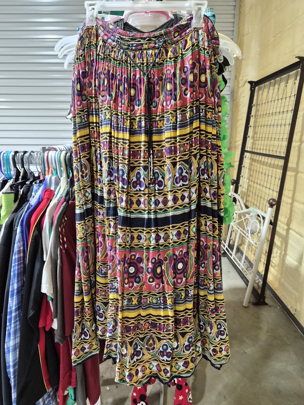 Bohemian Multi-Color Printed Maxi Skirt